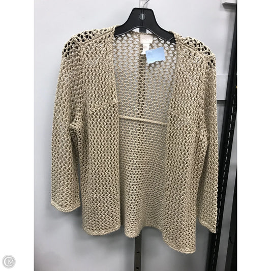 Sweater Cardigan By Chicos In Gold, Size: M