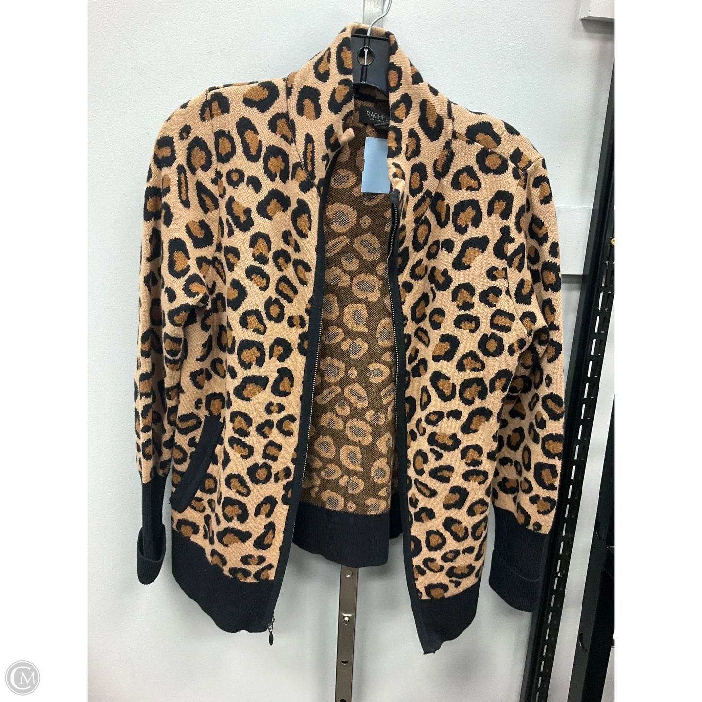 Sweater Cardigan By Rachel Zoe In Animal Print, Size: S