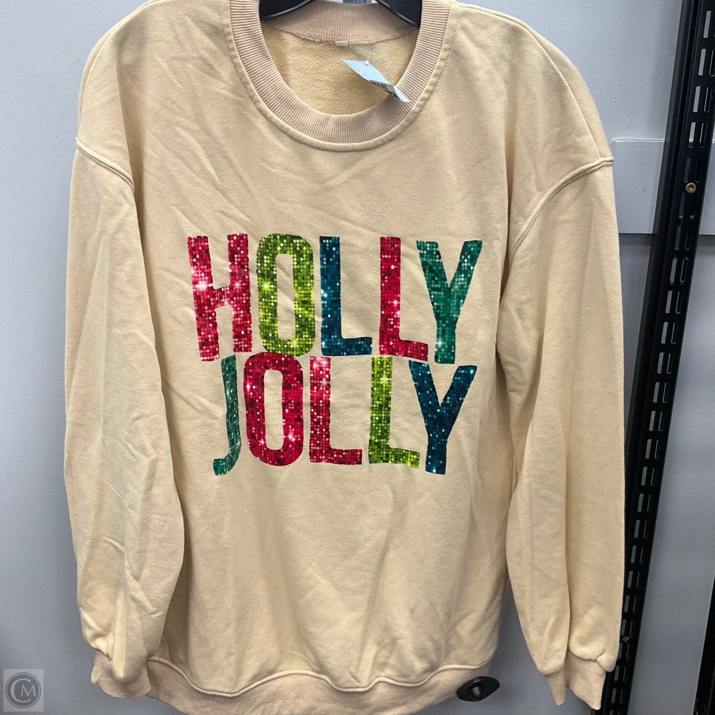 Top Long Sleeve By Clothes Mentor In Cream, Size: S