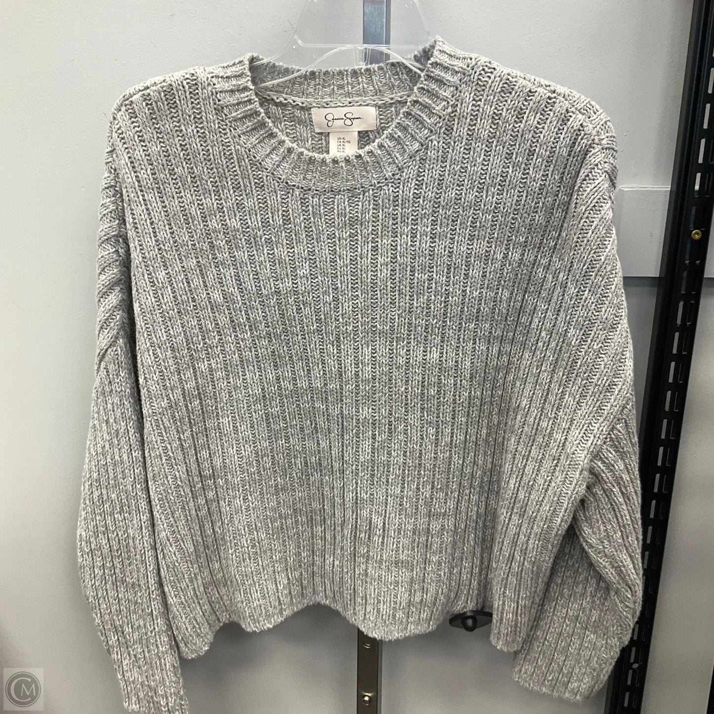Sweater By Jessica Simpson In Grey, Size: Xl
