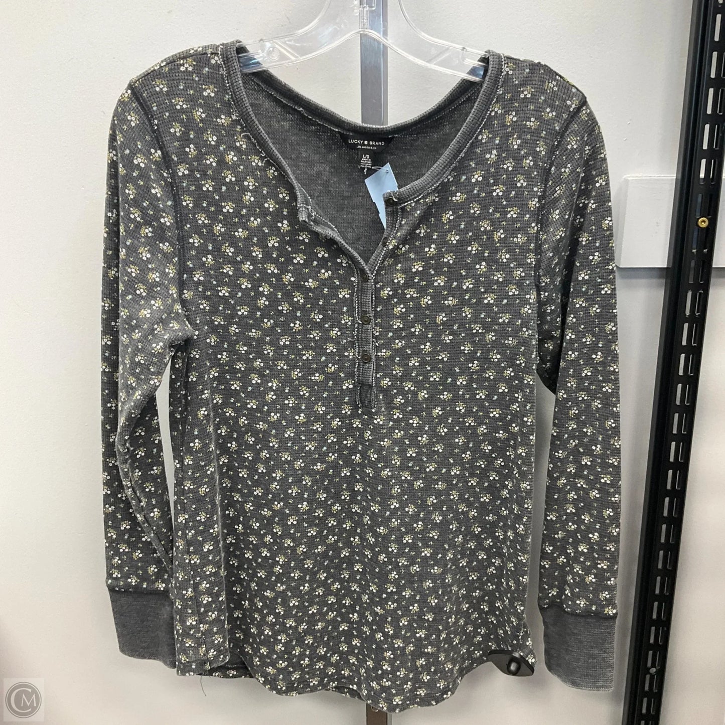 Top Long Sleeve By Lucky Brand In Floral Print, Size: L