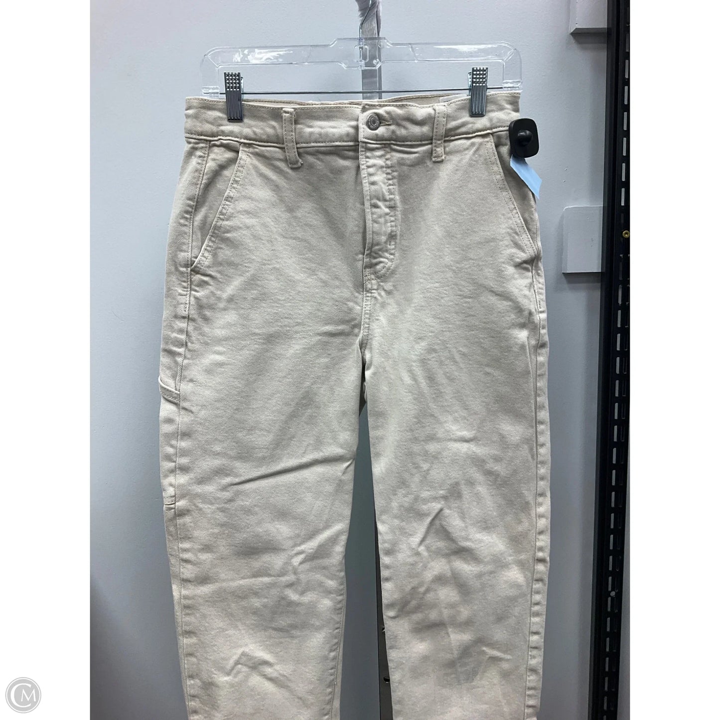 Jeans Straight By Old Navy In Cream Denim, Size: 8