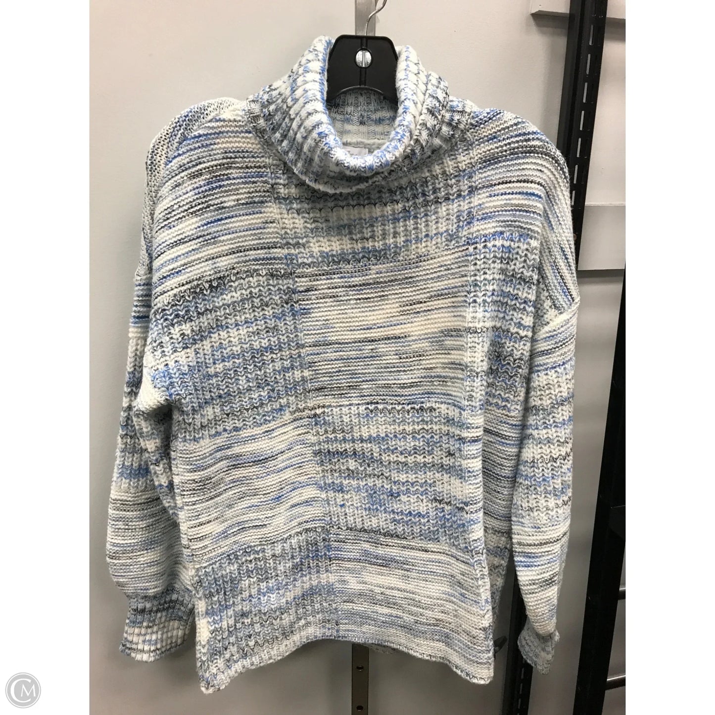 Sweater By Liz Claiborne In Blue & White, Size: Xlp