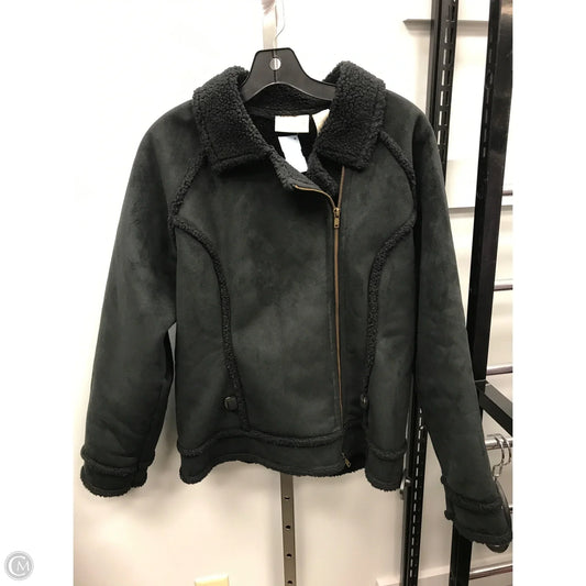 Jacket Moto By Liz Claiborne In Black, Size: L