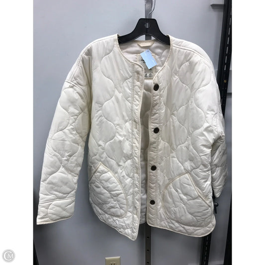 Jacket Puffer & Quilted By Abercrombie And Fitch In Cream, Size: S