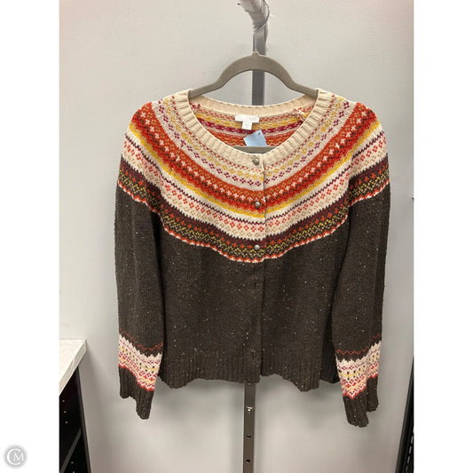 Sweater Cardigan By J. Jill In Brown, Size: M