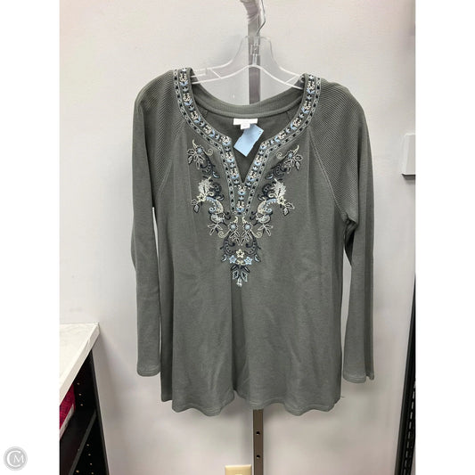 Top Long Sleeve By J. Jill In Green, Size: M