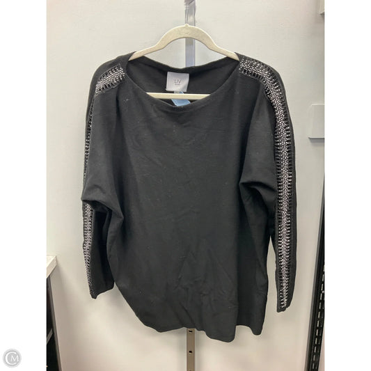 Sweater By Liv Milano In Black, Size: 1x