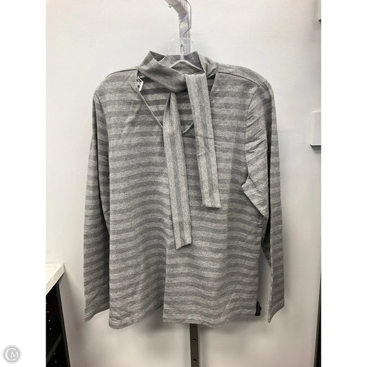 Top Long Sleeve By E.L.I. In Grey, Size: Xl