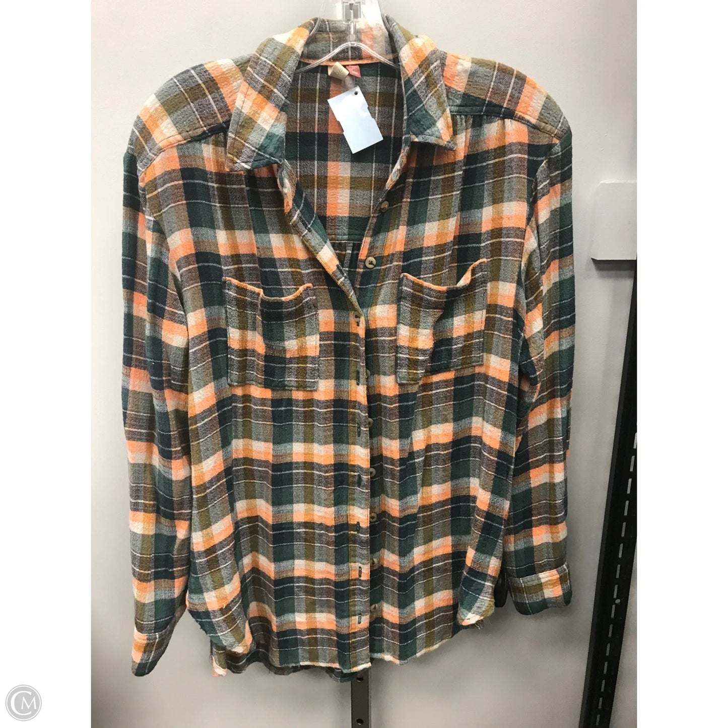 Top Long Sleeve By Pilcro In Plaid Pattern, Size: Xs