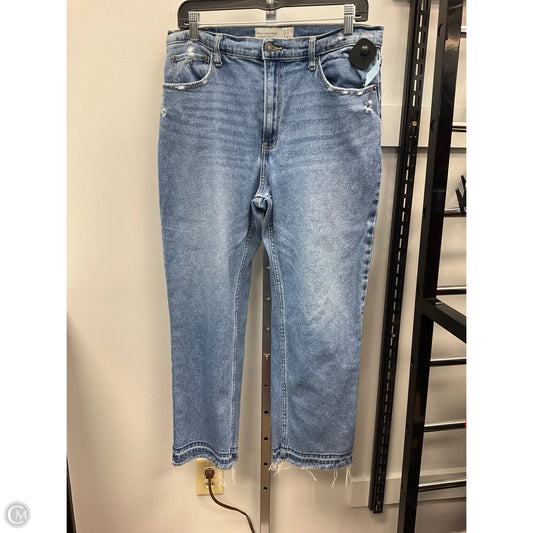 Jeans Straight By Abercrombie And Fitch In Blue Denim, Size: 14