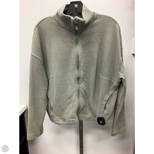 Athletic Top Long Sleeve Collar By 90 Degrees By Reflex In Green, Size: M