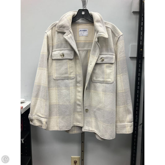 Jacket Shirt By Old Navy In Plaid Pattern, Size: M