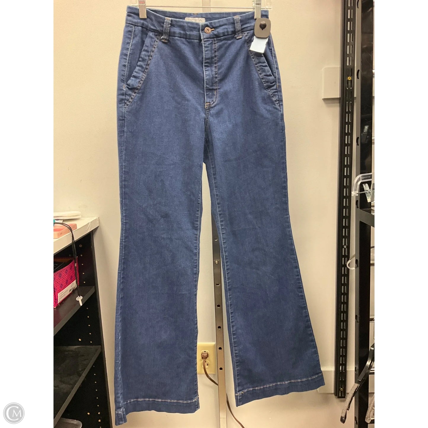 Jeans Flared By Sofia By Sofia Vergara In Blue Denim, Size: 6