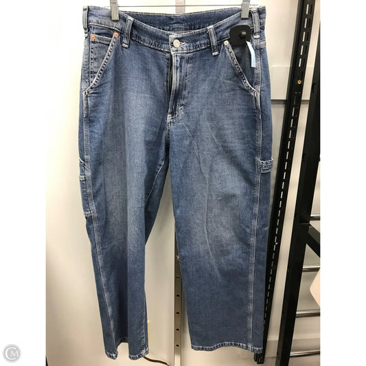 Jeans Wide Leg By Gap In Blue Denim, Size: 8p
