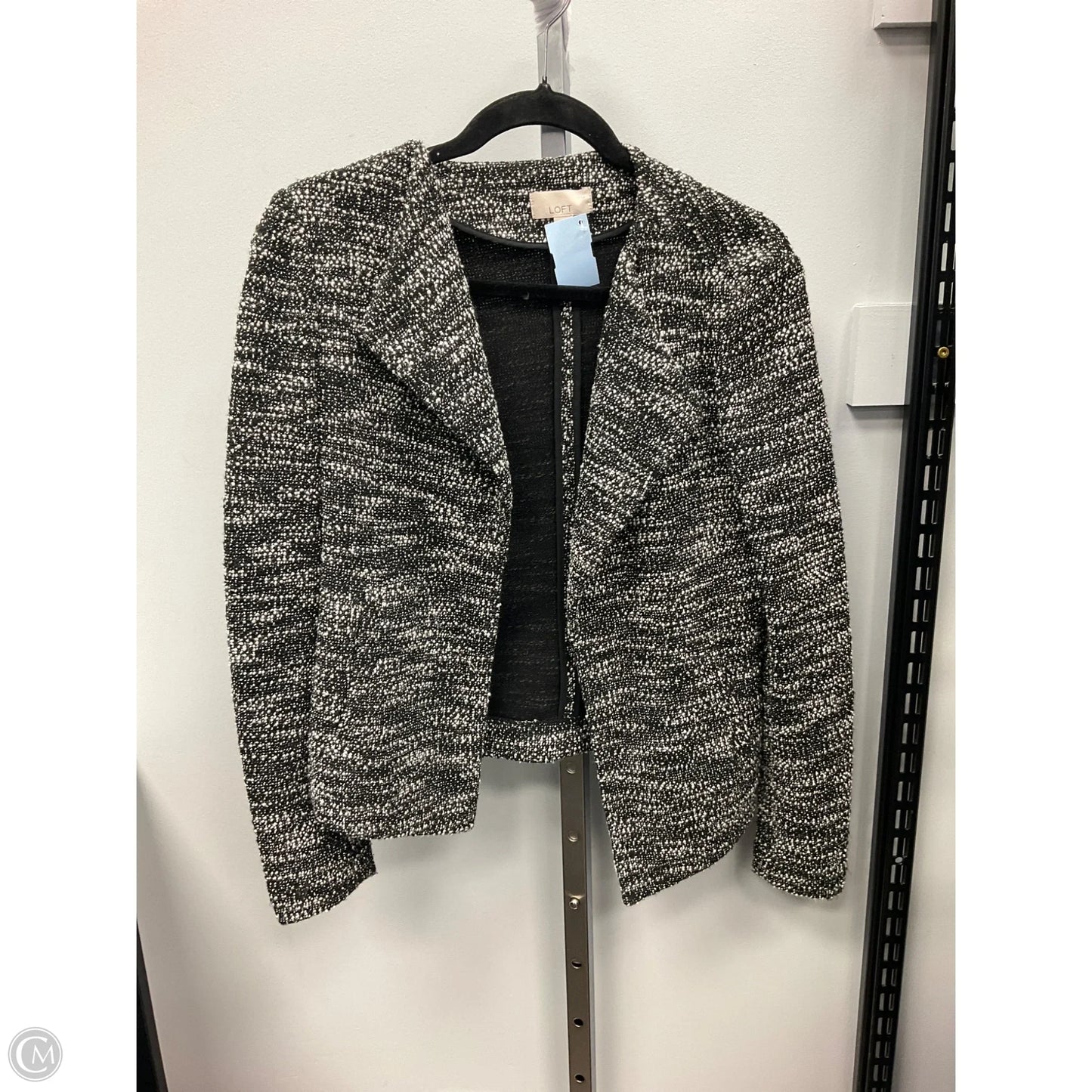 Blazer By Loft In Black & White, Size: Xs