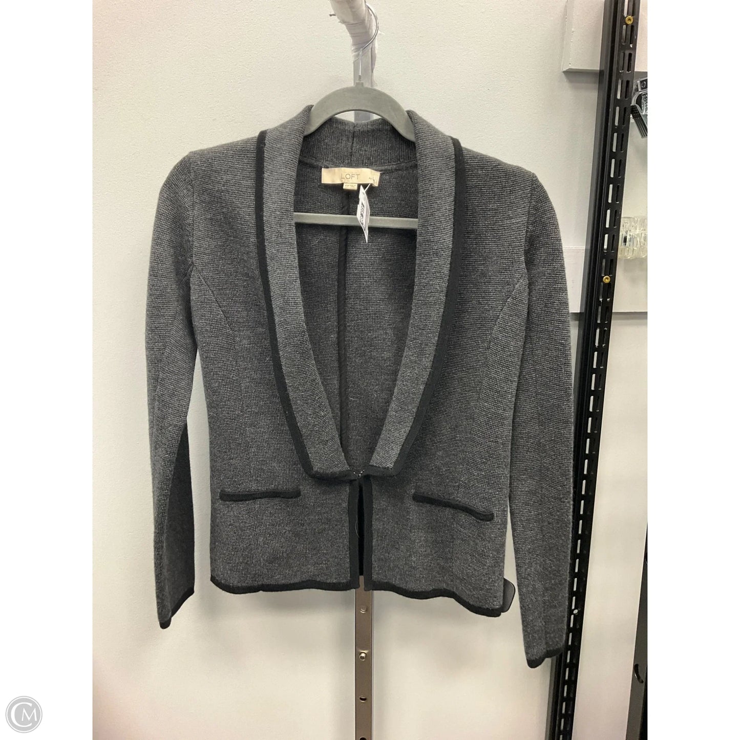Cardigan By Loft In Grey, Size: Xsp