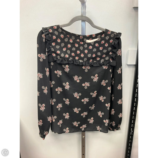 Top Long Sleeve By Loft In Black, Size: Xs