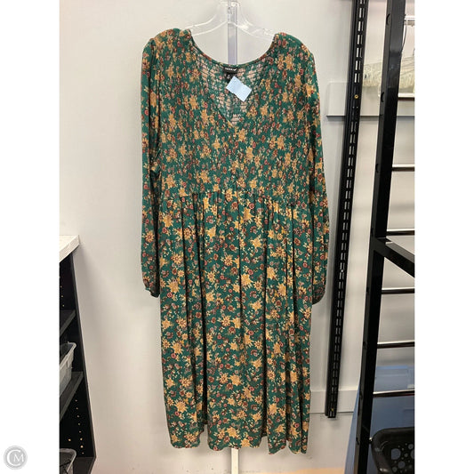 Dress Casual Midi By Torrid In Floral Print, Size: 3x