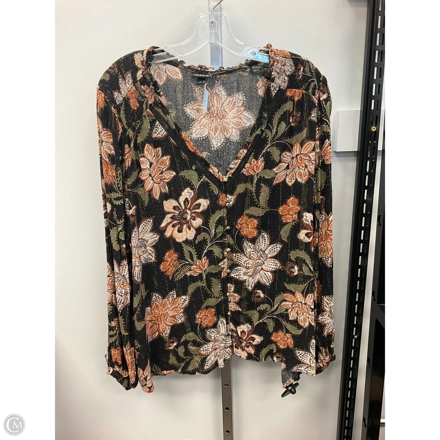 Top Long Sleeve By Torrid In Floral Print, Size: 2x