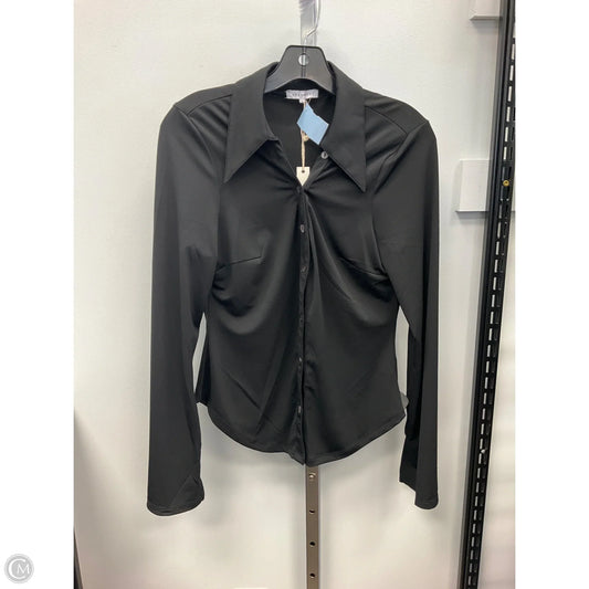 Top Long Sleeve By Crescent In Black, Size: L