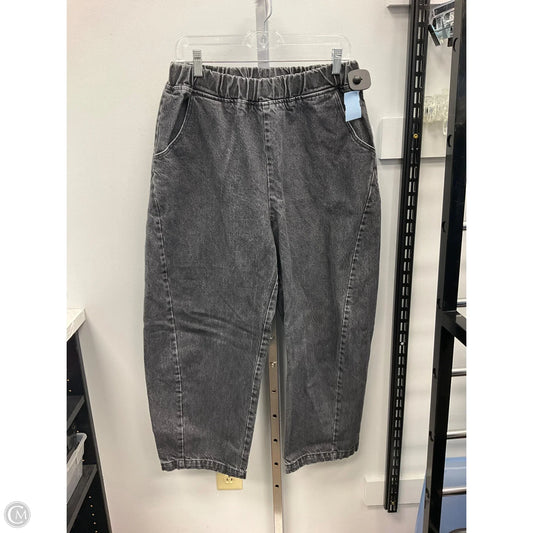 Jeans Wide Leg By Le Bon Shoppe In Black Denim, Size: L