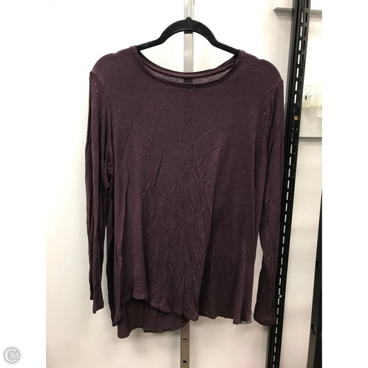 Top Long Sleeve By Apt 9 In Purple, Size: Xl
