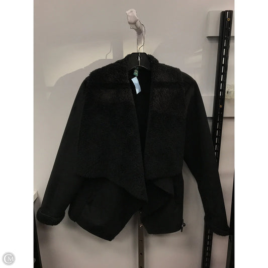 Jacket Faux Fur & Sherpa By Lauren By Ralph Lauren In Black, Size: L