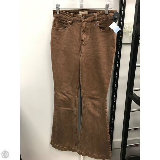 Jeans Flared By Shyanne In Brown Denim, Size: 4