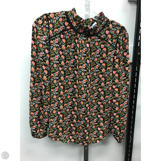 Top Long Sleeve By Loft In Floral Print, Size: Xsp