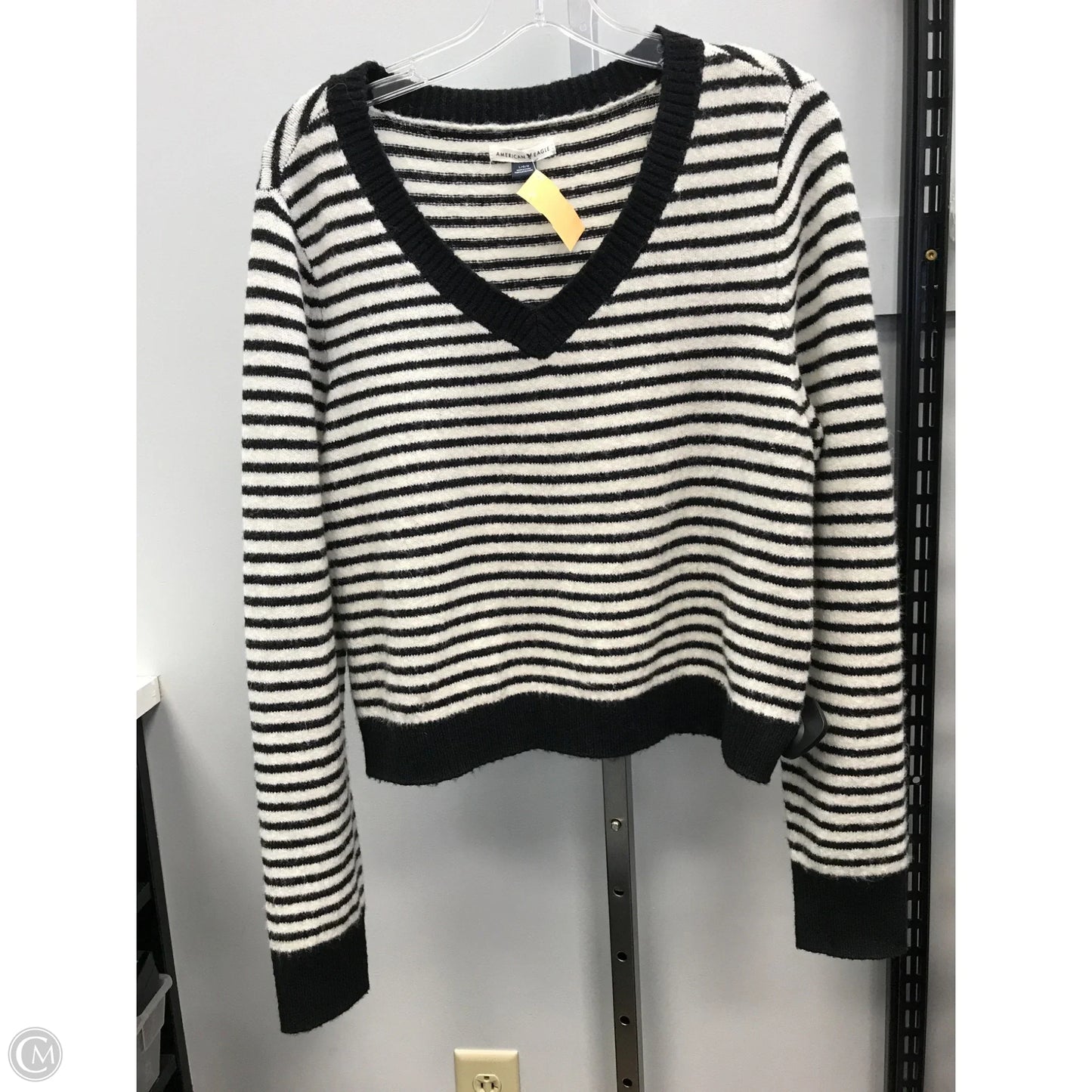 Sweater By American Eagle In Striped Pattern, Size: L