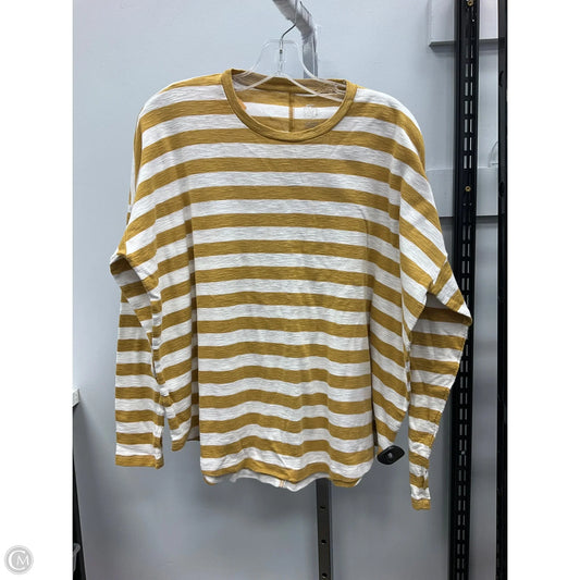 Top Long Sleeve By Aerie In Striped Pattern, Size: L