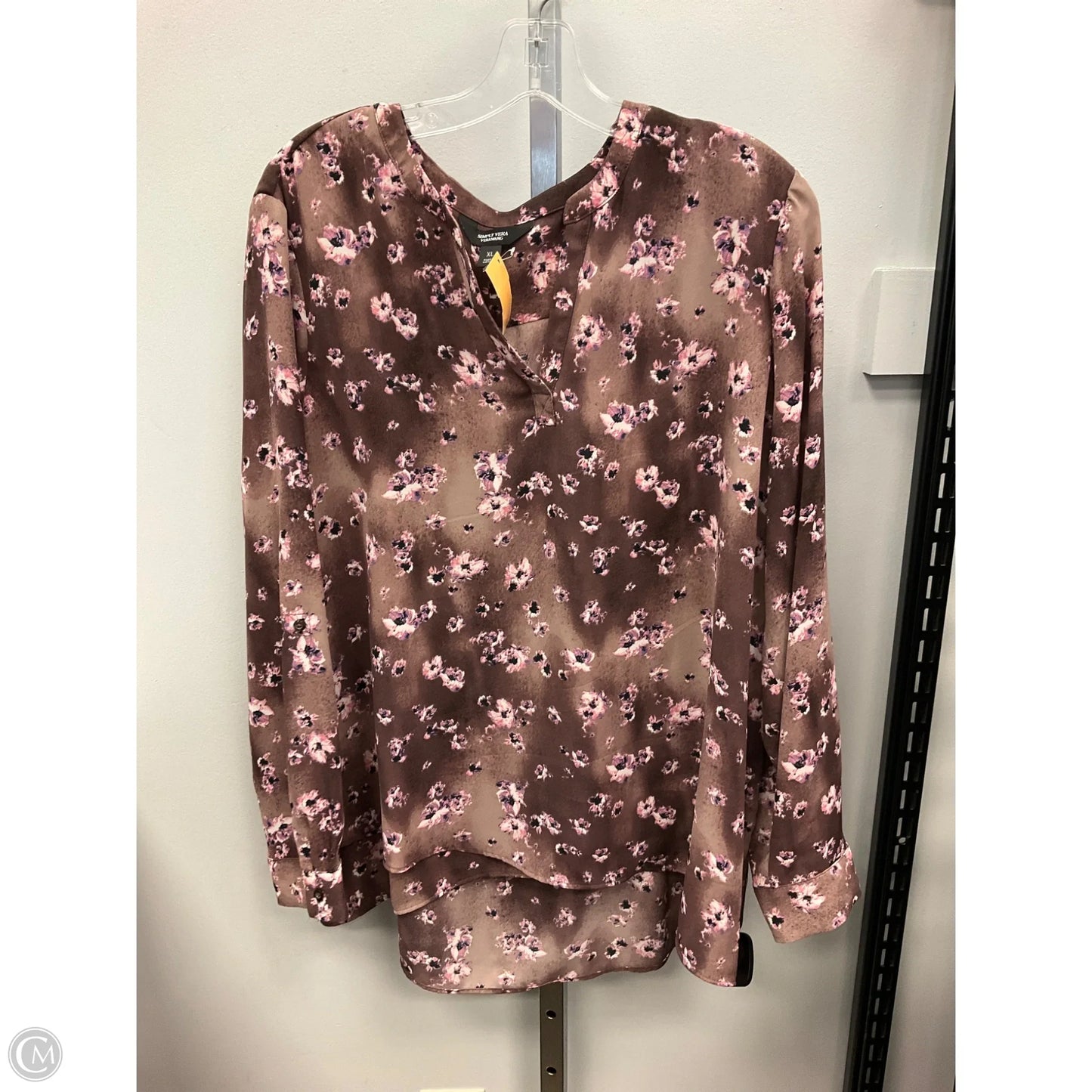 Top Long Sleeve By Simply Vera In Mauve, Size: Xl