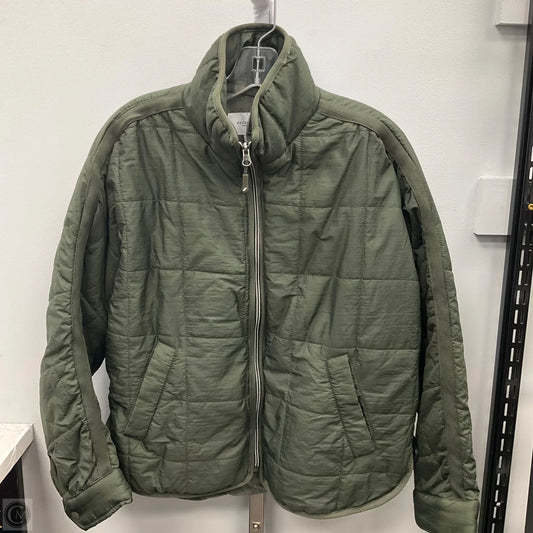 Jacket Puffer & Quilted By Thread And Supply In Green, Size: S