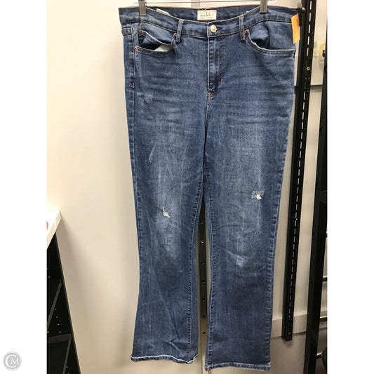 Jeans Boot Cut By Nicole Miller In Blue Denim, Size: 14