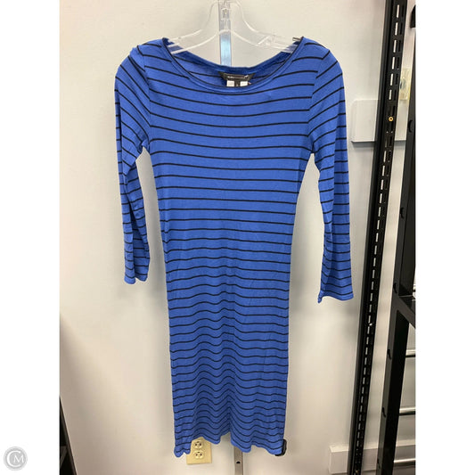Dress Casual Short By Bcbgmaxazria In Black & Blue, Size: M