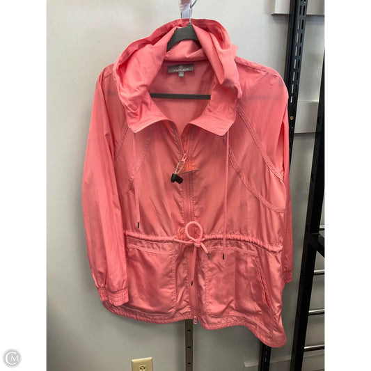 Jacket Windbreaker By Talbots In Coral, Size: L