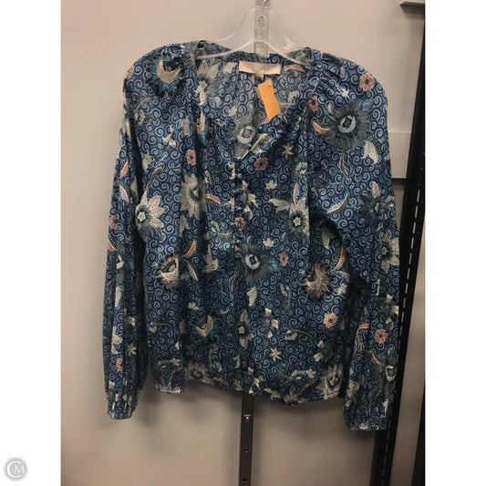 Top Long Sleeve By Loft In Blue, Size: S
