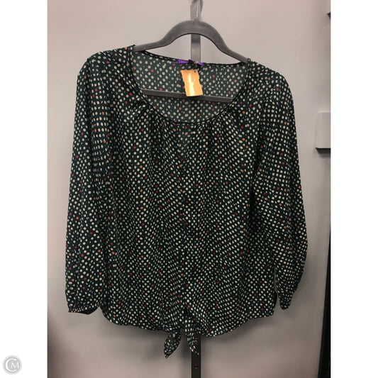 Top Long Sleeve By West Kei In Green, Size: S