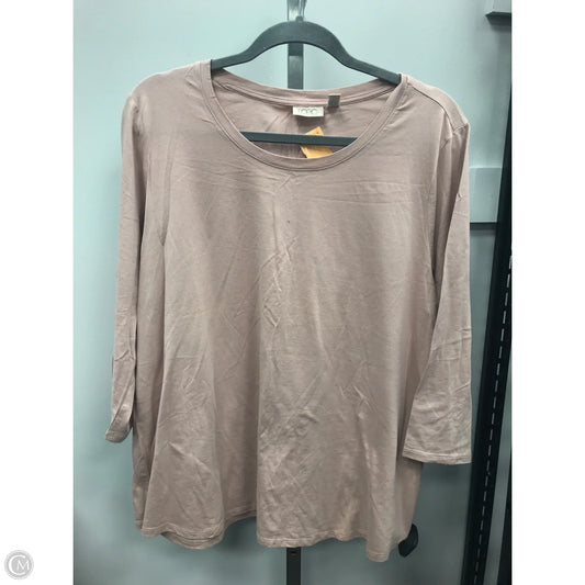 Top 3/4 Sleeve By Logo In Pink, Size: L