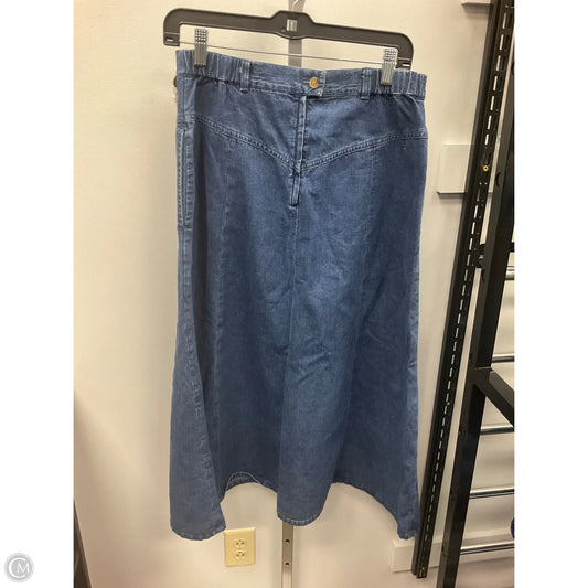 Skirt Midi By Orvis In Blue Denim, Size: 8