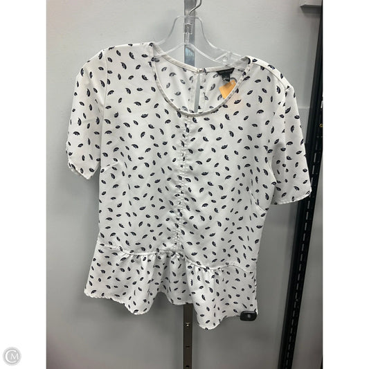 Top Short Sleeve By Ann Taylor In White, Size: S
