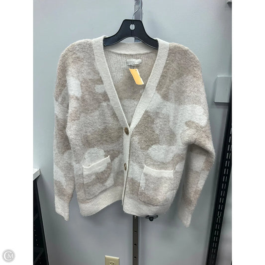 Sweater Cardigan By Lucky Brand In Camouflage Print, Size: M