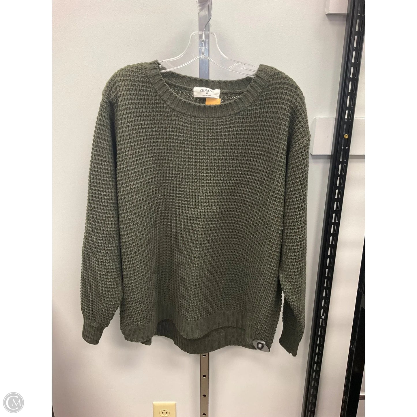 Sweater By Zenana In Green, Size: Xl