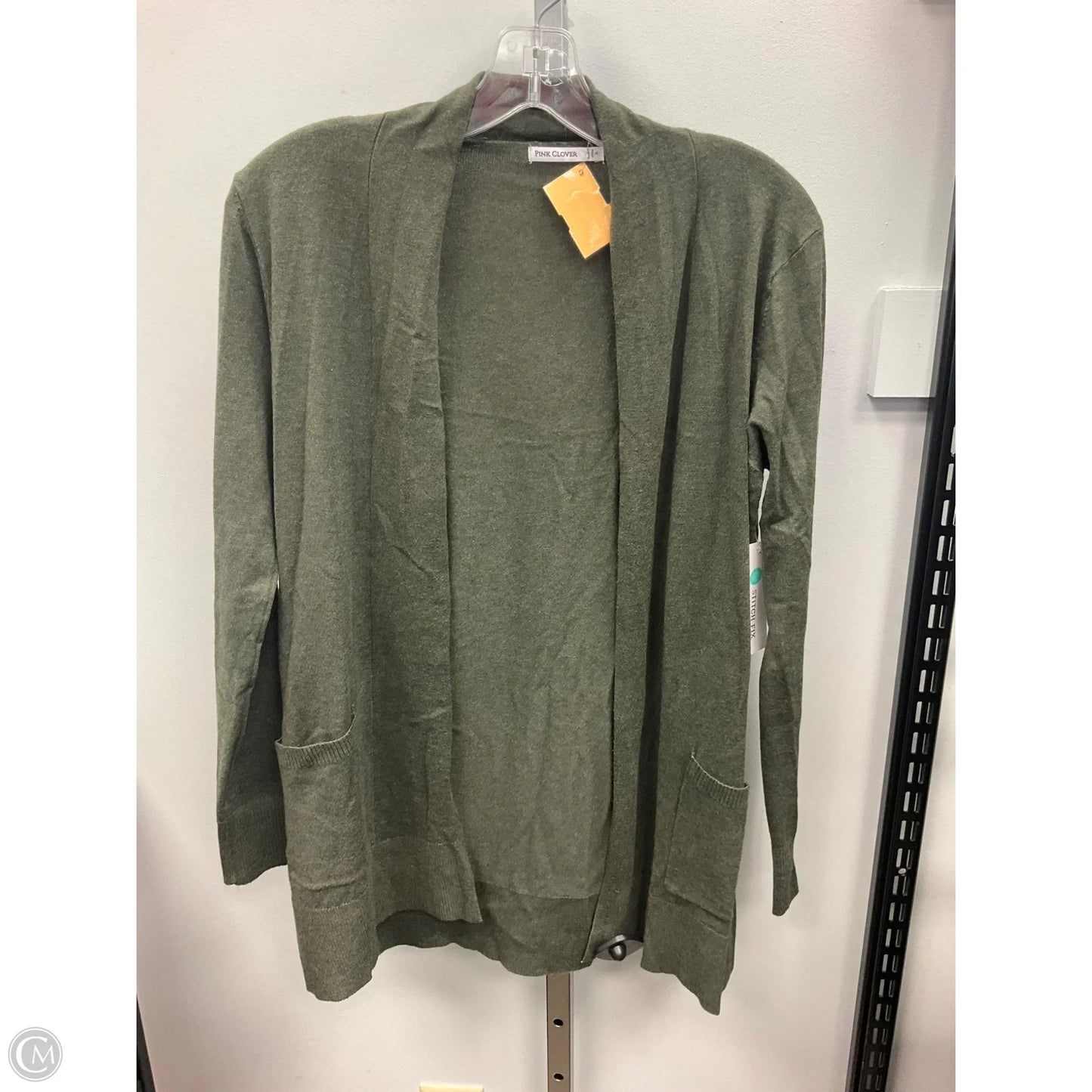 Sweater Cardigan By Pink Clover In Green, Size: S