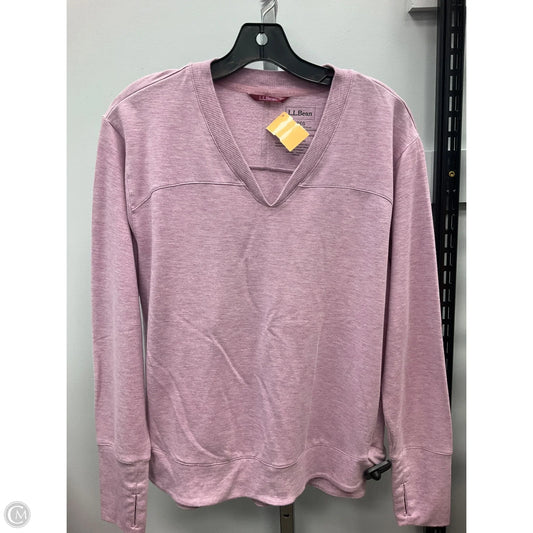 Top Long Sleeve By L.l. Bean In Pink, Size: L