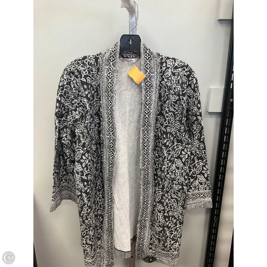 Cardigan By Isaac Mizrahi Live Qvc In Black & White, Size: M