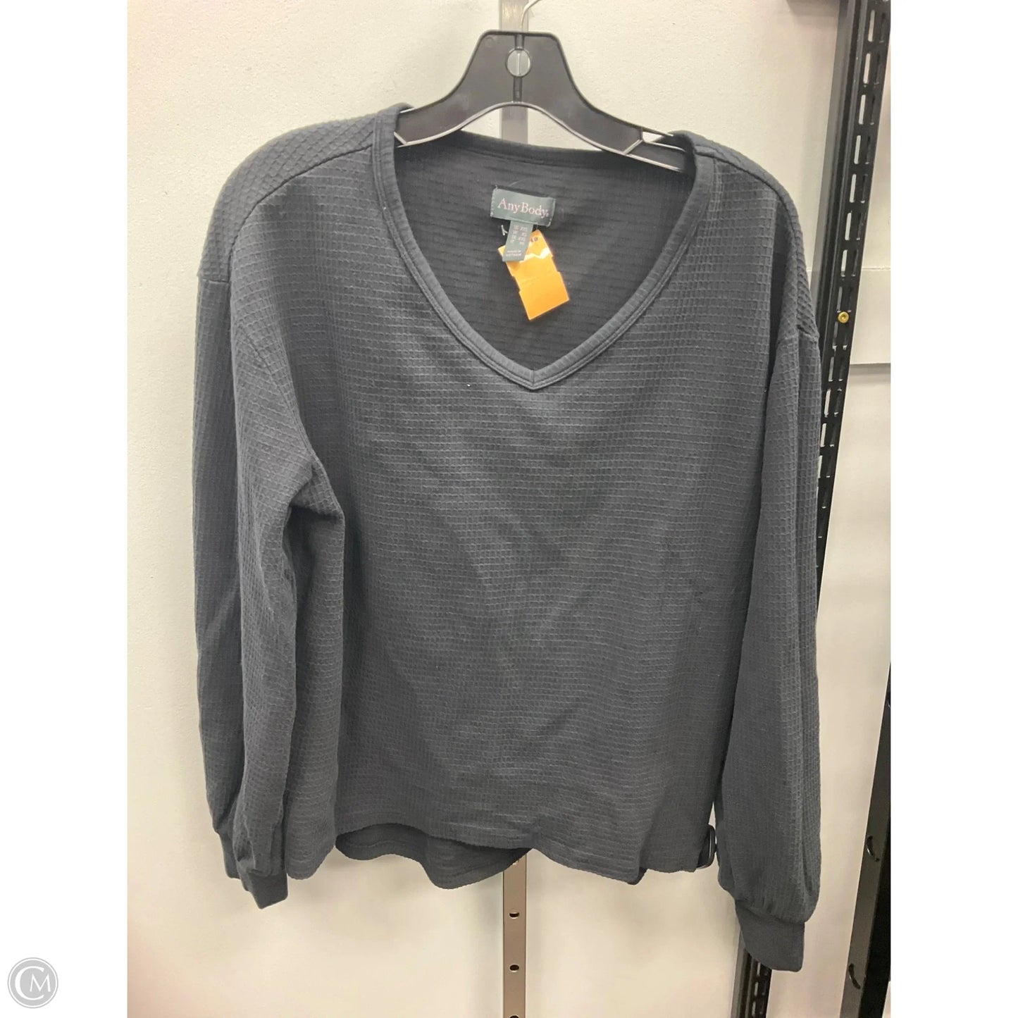 Top Long Sleeve By Any Body In Black, Size: Xxs