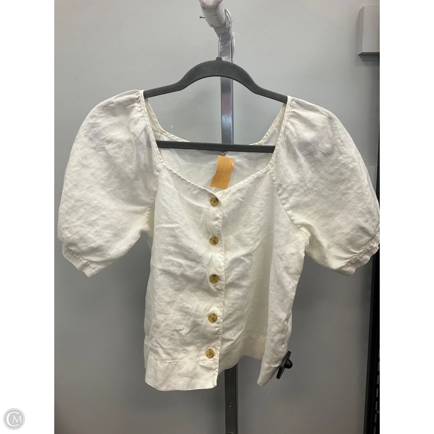 Top Short Sleeve By Everlane In Cream, Size: 4