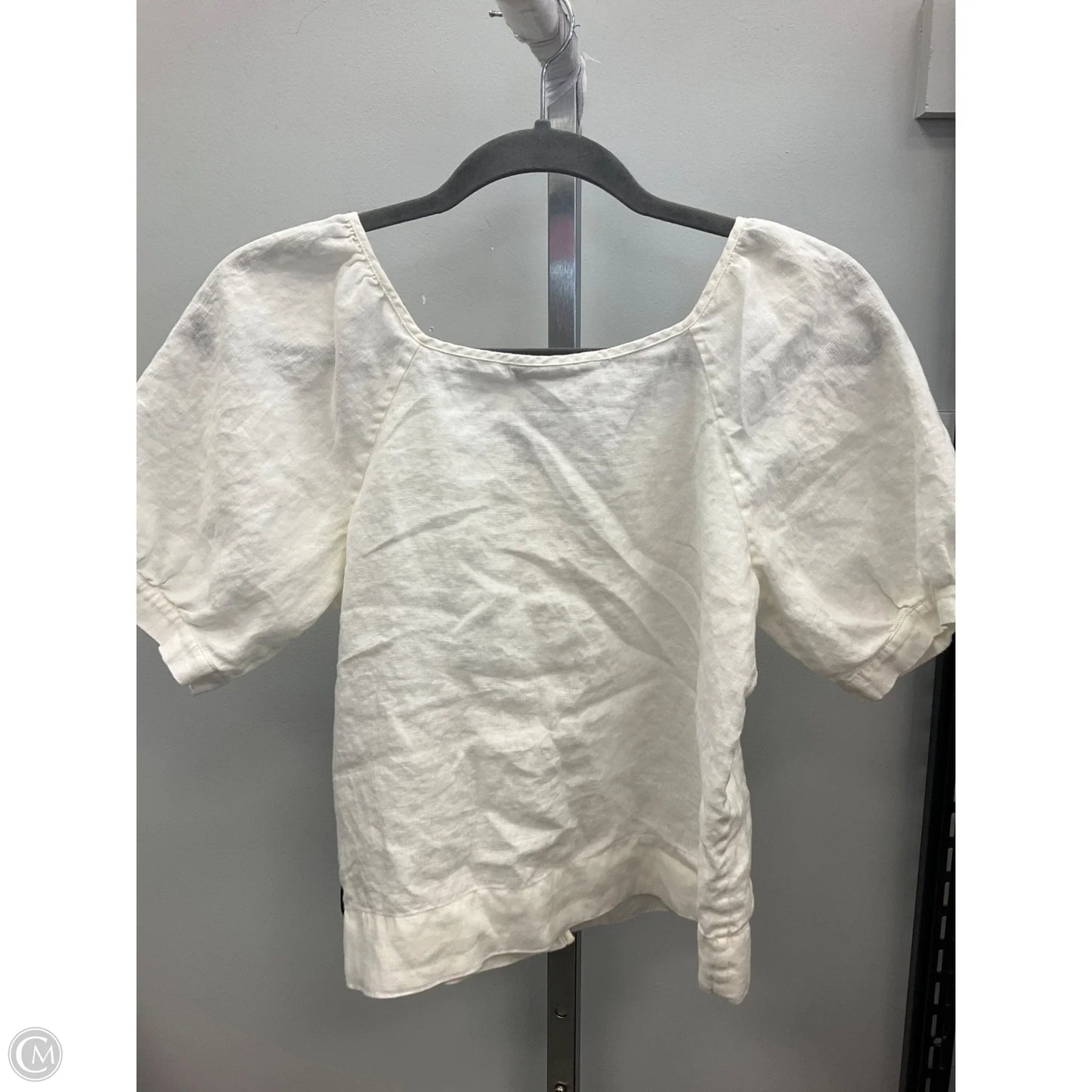 Top Short Sleeve By Everlane In Cream, Size: 4